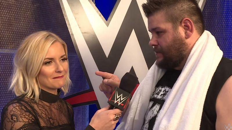 Kevin Owens frustrated with Renee Young's line of questioning